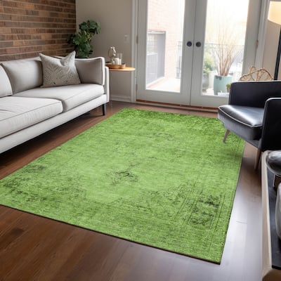 Machine Washable Indoor/ Outdoor Chantille Vintage Traditional Rug