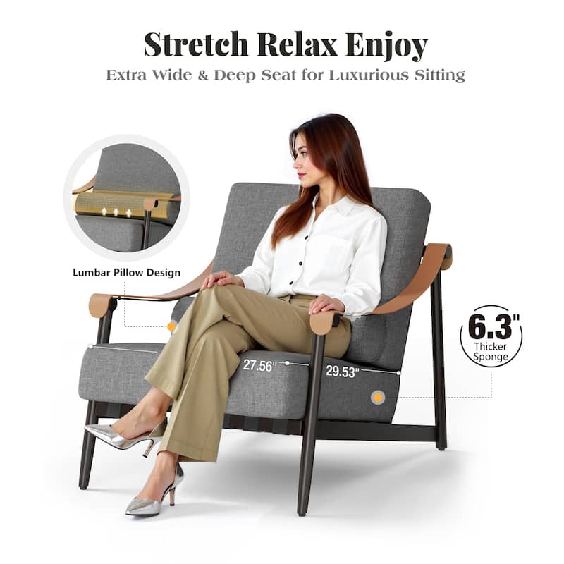 MAISON ARTS 5-Seat Patio Conversation Set, Modern Luxury Metal Outdoor Sofa Set