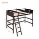 preview thumbnail 5 of 36, Twin Size Solid Wood Loft Bed with Ladder and Fence for Bedroom, Boys and Girls