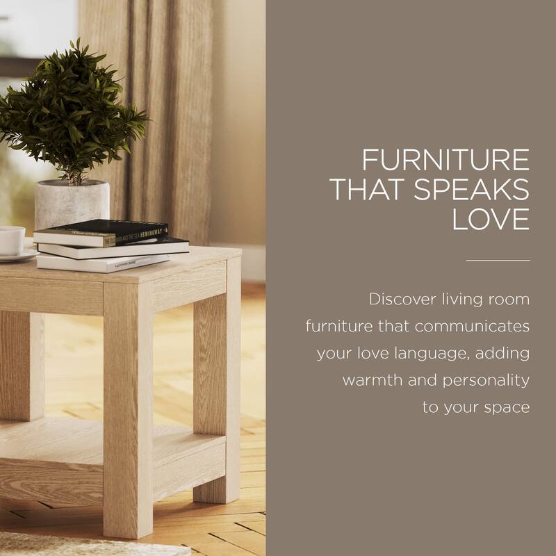 Maven Lane Paulo Wooden Side Table in Weathered Black Finish