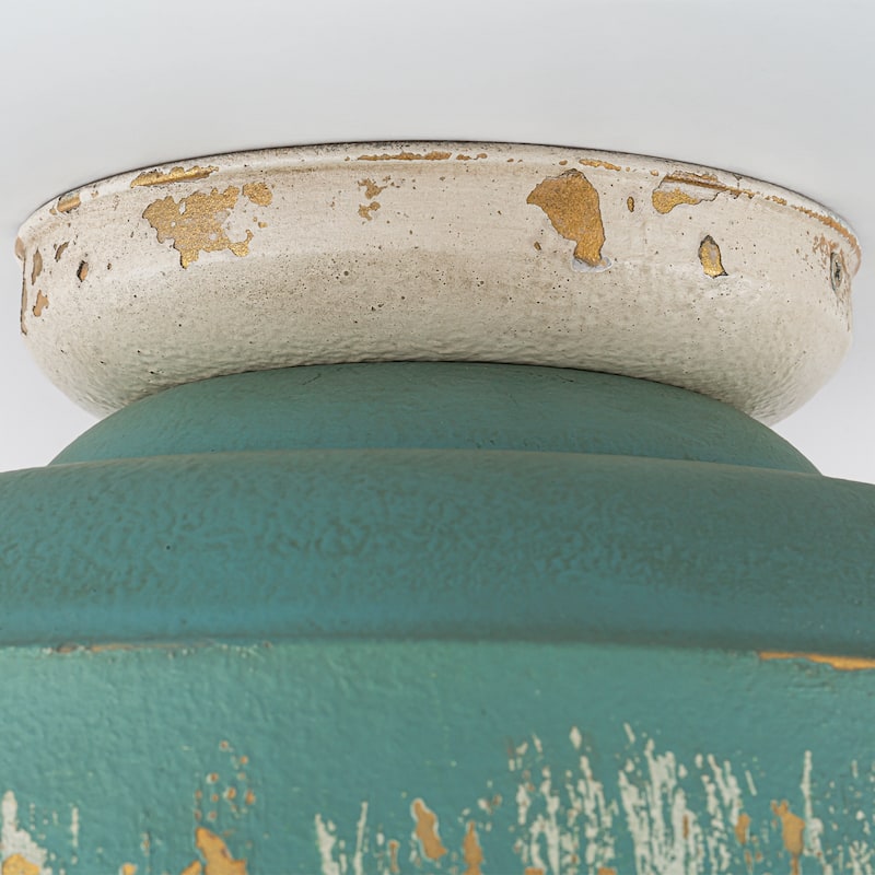 2-Light Farmhouse Semi Flush Mount Ceiling Light