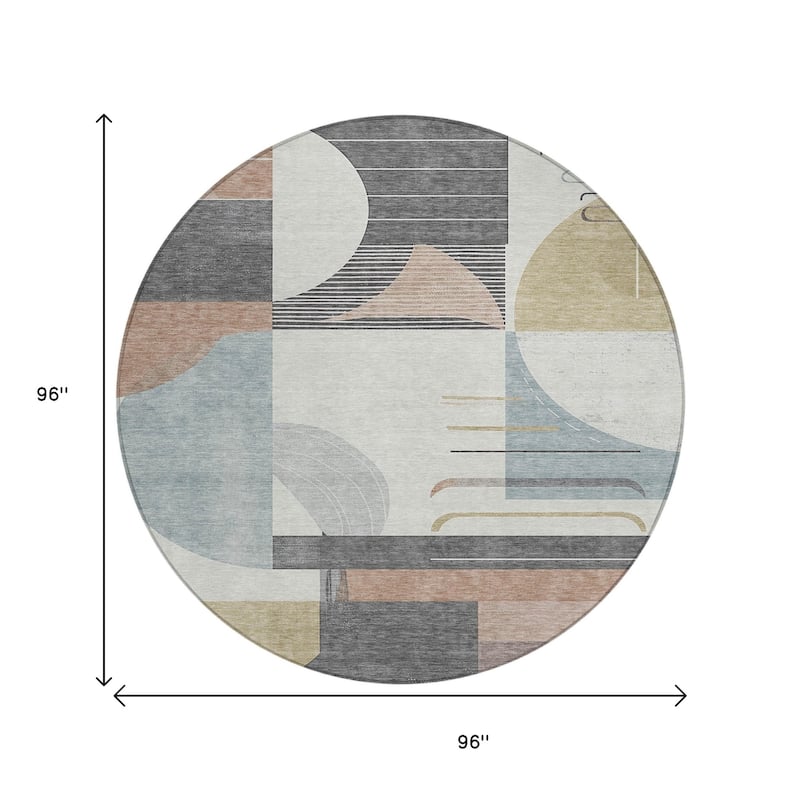 HomeRoots Geometric Modern Rectangle Outdoor Rug