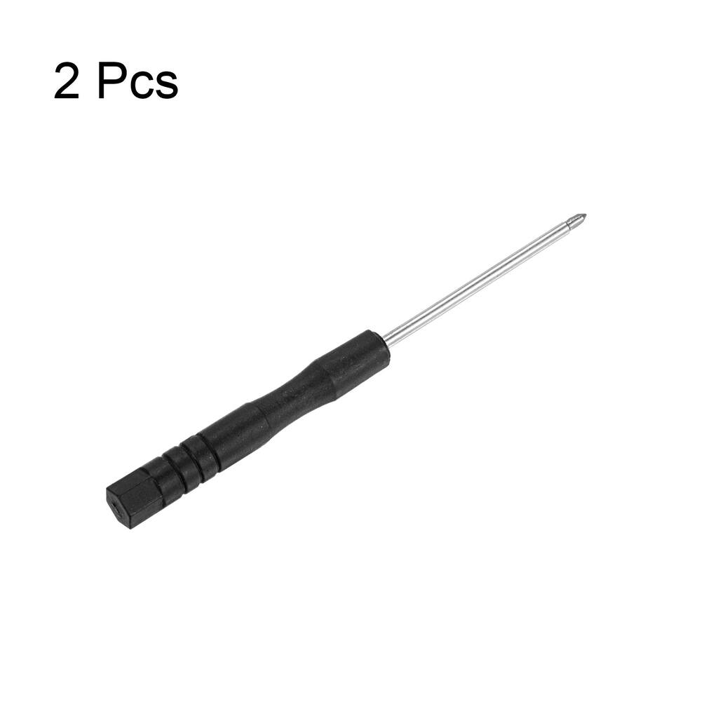 0.6mm Mini Tri-point Screwdriver for Watch Eyeglasses Electronics Repair, 2 Pcs - Black