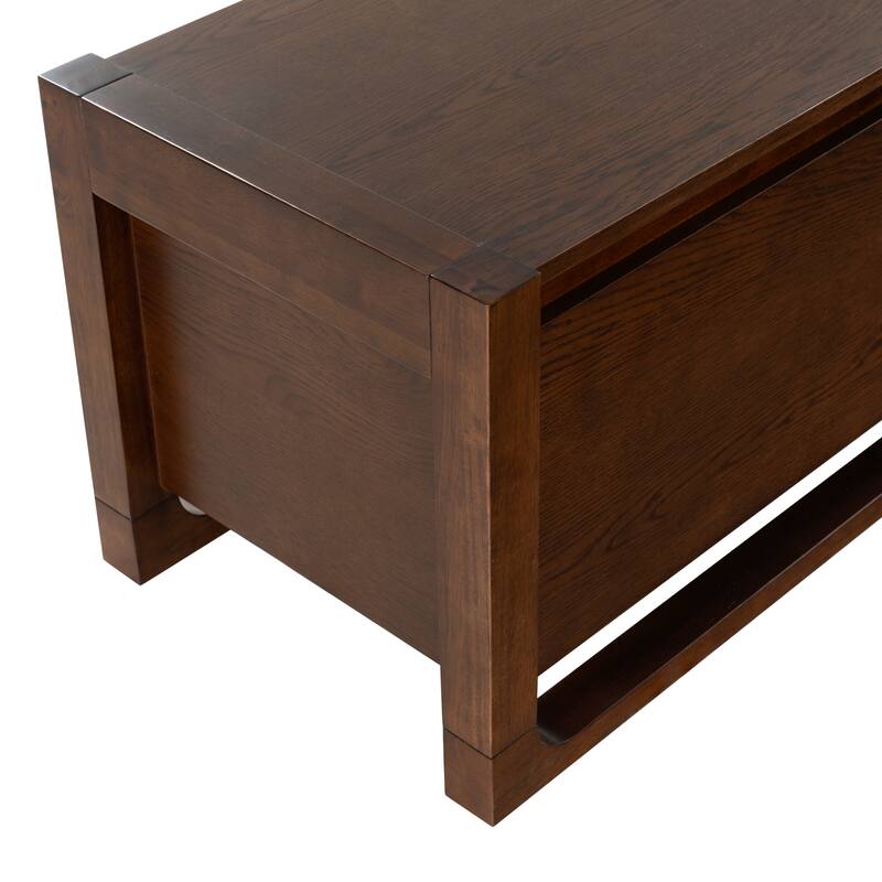 SAFAVIEH Couture Tyrell Wood Storage Bench - 60"W x 18"D x 18"H
