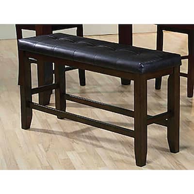 Nottingham Black and Espresso Counter Height Bench