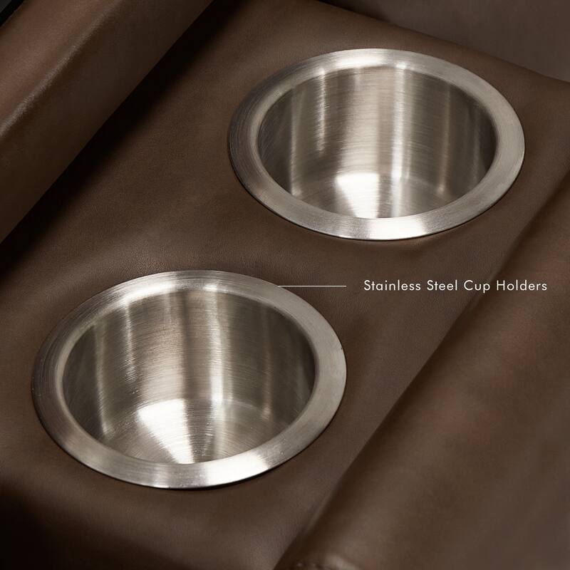 94.5'' W Faux Leather Dual-Power Oversized Width Seat Loveseat with Wireless Charging, Reading Light