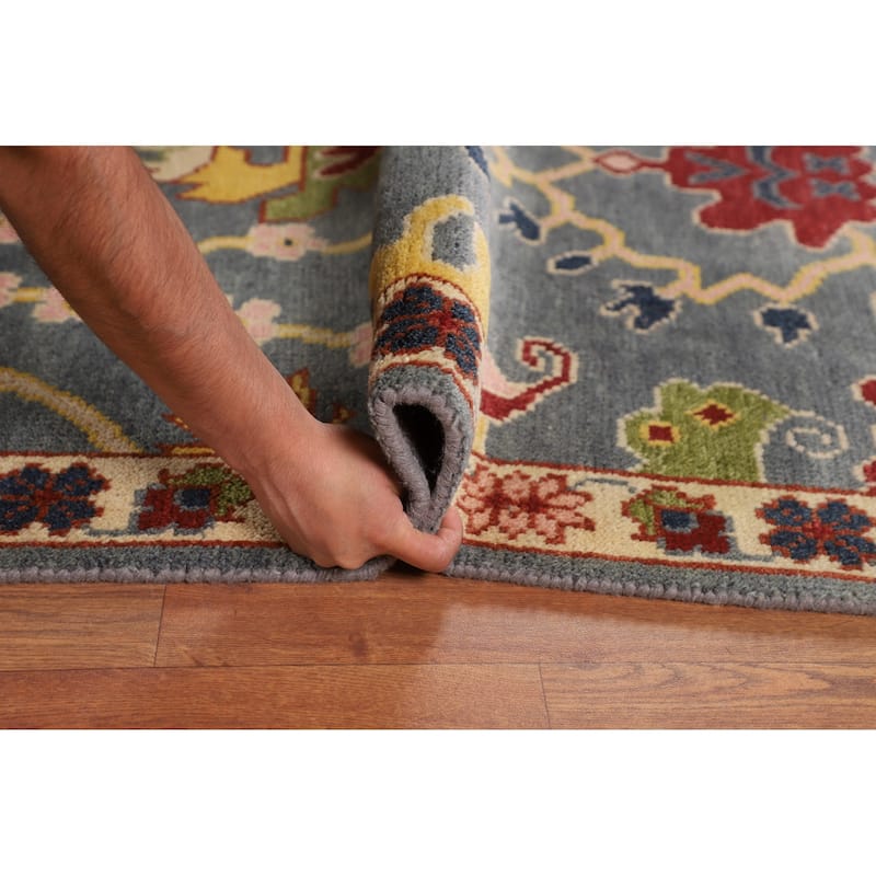 All-Over Oushak Indian Area Rug Handmade Wool Carpet - 8'11"x 11'8"
