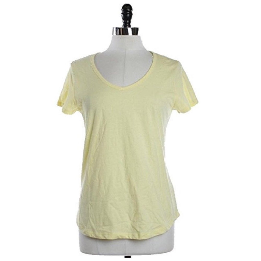 Charter Club Womens Top Mauve Henley Short Sleeve X-Small