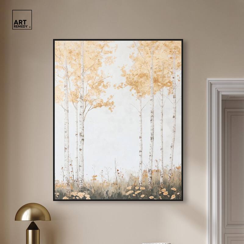 Pale Birch Reverie Canvas by Art Remedy