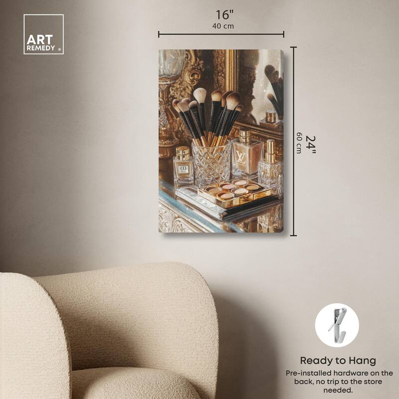 Oranate Makeup Collection Canvas by Art Remedy, Gallery Wrapped