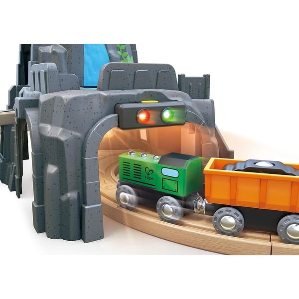 slide 2 of 6, Hape: Light & Sound Mountain Tunnel Set - Age 3+ Kids