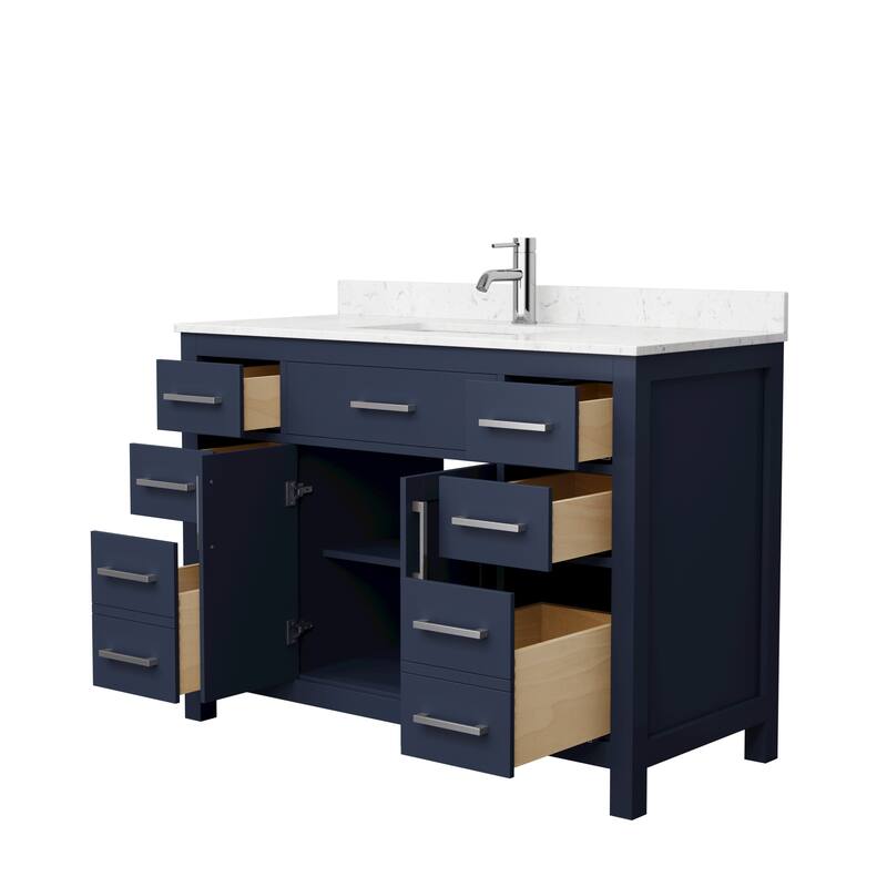 Beckett 48 Inch Single Vanity, Cultured Marble Top