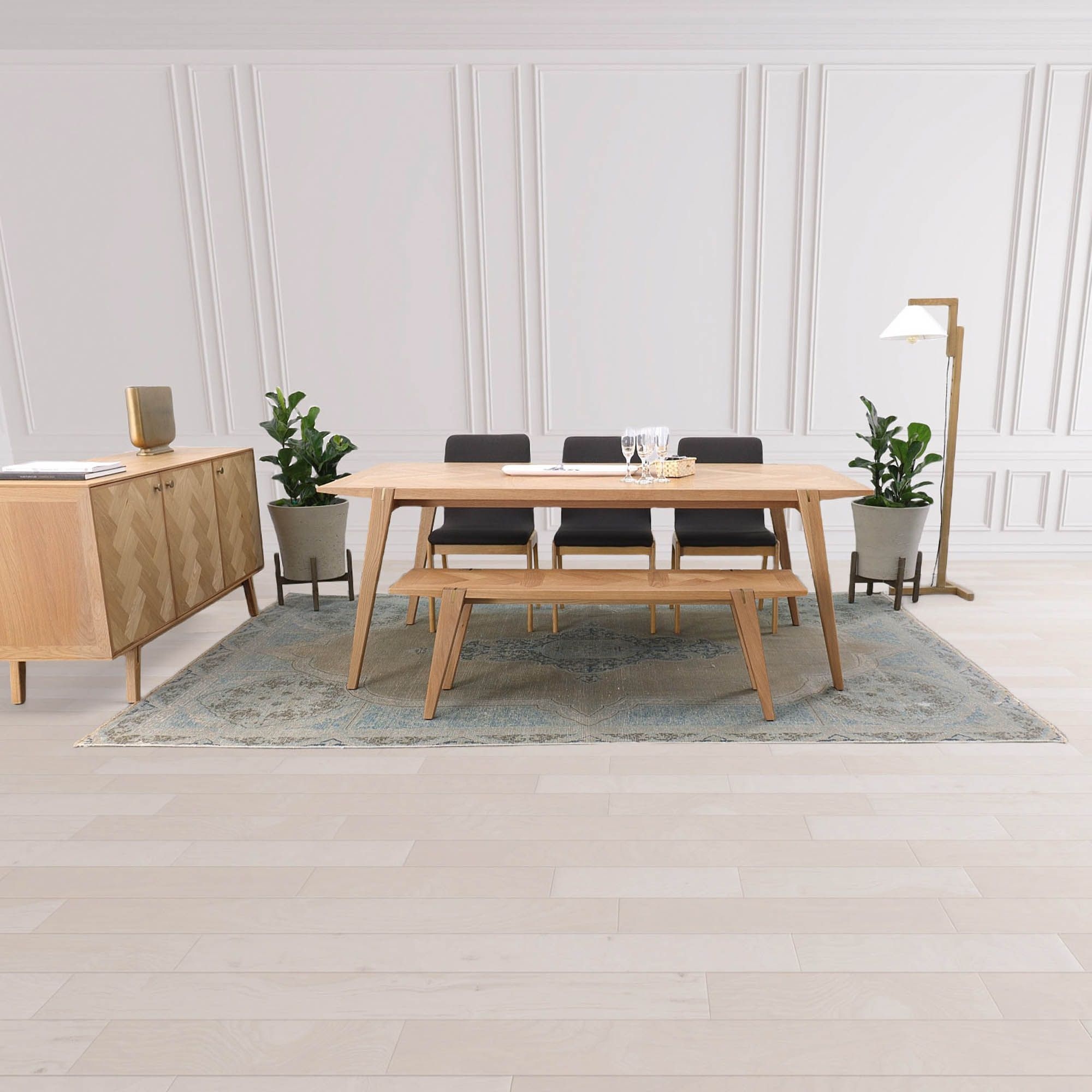 Scandi dining bench sales