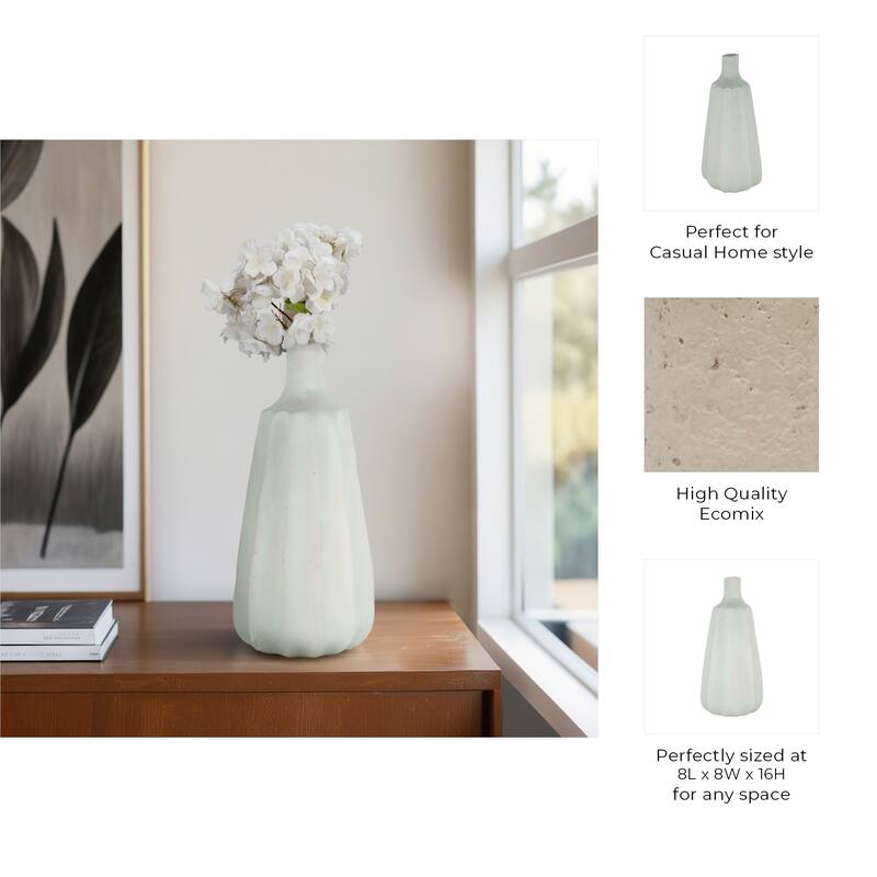 Ecomix Newbridge Fluted Decorative Vase - Teal