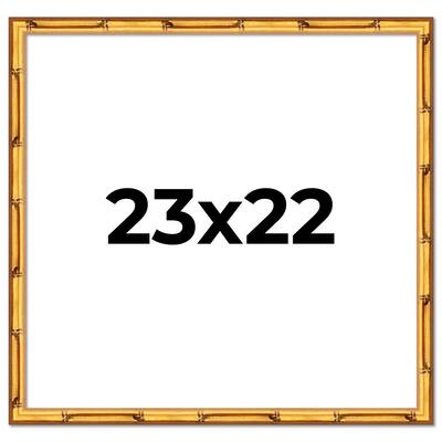 23x22 Frame Gold Bamboo Picture Frame Modern Photo Frame Includes UV Acrylic Shatter Guard Front Acid Free Foam Backing Board