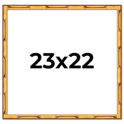 23x22 Frame Gold Bamboo Solid Wood Picture Frame | 1 Inch Moulding