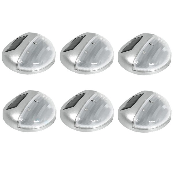Sunnydaze Round Solar Mounted Led Fence Patio Deck Or Walkway Sunnydaze Round Solar Mounted Led Fence Patio Deck Or Walkway Lights Set Of