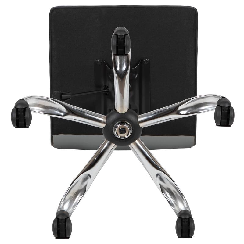 Low Back Designer Armless Ribbed Swivel Task Office Chair