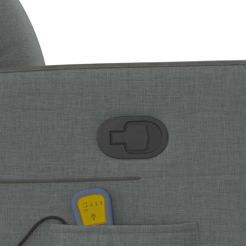 vidaXL Massage Recliner Chair Dark Grey Fabric