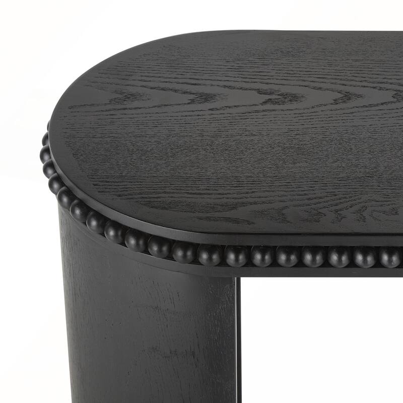 Mirod Vintage Console Table with Beaded Trim and Reversible Curved Legs