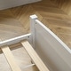 preview thumbnail 14 of 13, White Twin Pine Single-Layer Core Vertical Stripe Full-Board Curved Bed Head
