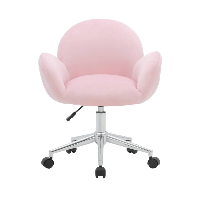 Porthos Home Quon Velvet/ Chrome Swivel Office Chair