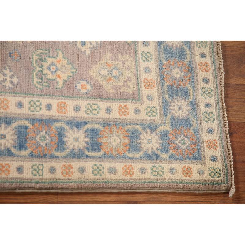 Geometric Kazak Foyer Rug Handmade Wool Carpet - 2'7" x 4'1"