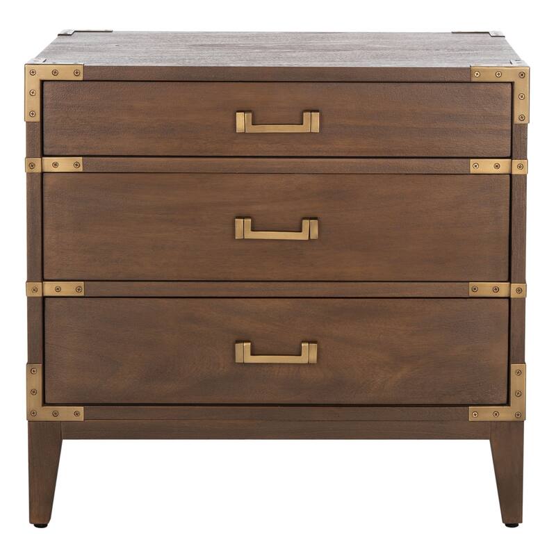 SAFAVIEH Couture Girija 3-Drawer Wood Nightstand