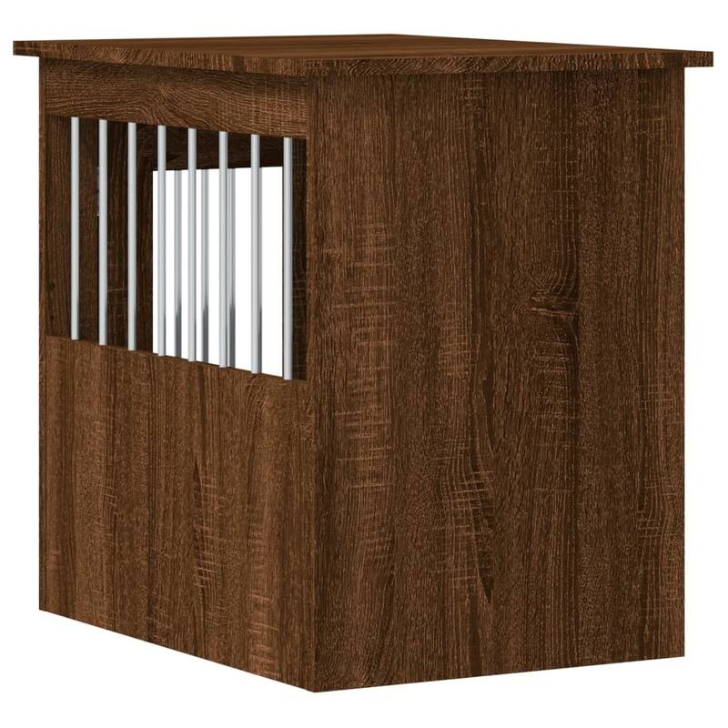 vidaXL Dog Crate with Door Doghouse Puppy Kennel Peg Cage Engineered Wood
