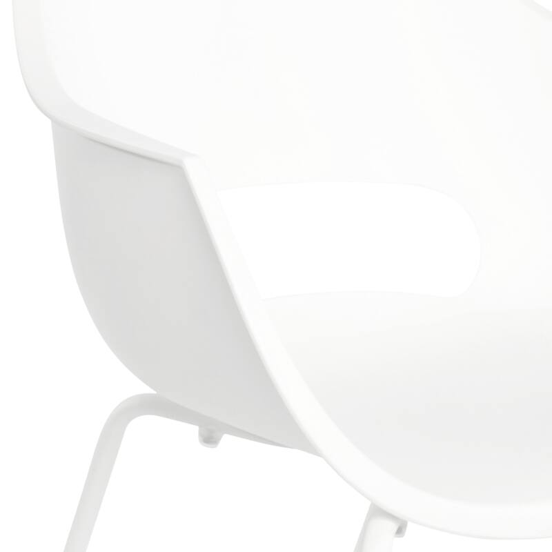 Furnish Theory Urban-ML Pro Indoor/Outdoor Stackable Dining Armchairs Polypropylene Shell & Powder-Coated Steel Legs (Set of 2)