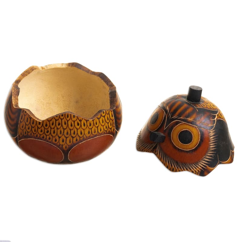 Novica Handmade Brilliant Sunflower Ceramic Jewelry Box