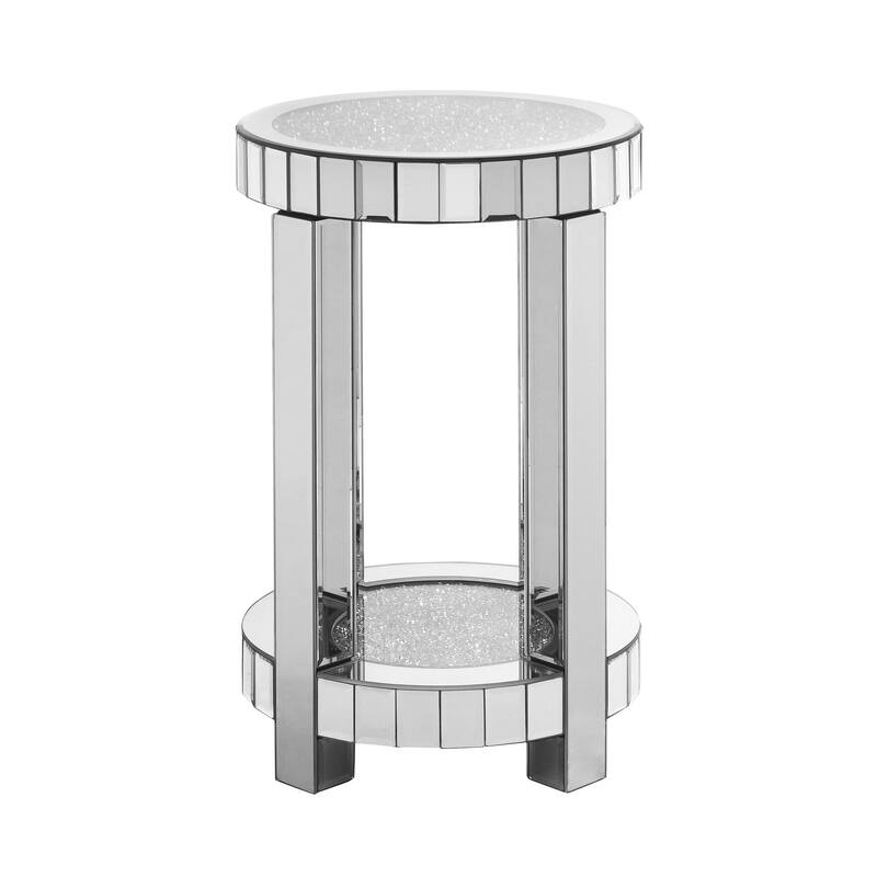 2-Layer Modern Small Sofa Table with Storage Space