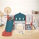 preview thumbnail 20 of 25, Kids Slide Playset Structure, Freestanding Castle Climber with Slide and Basketball Hoop, Toy Storage Organizer
