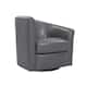 Option Charcoal Grey Faux Leather