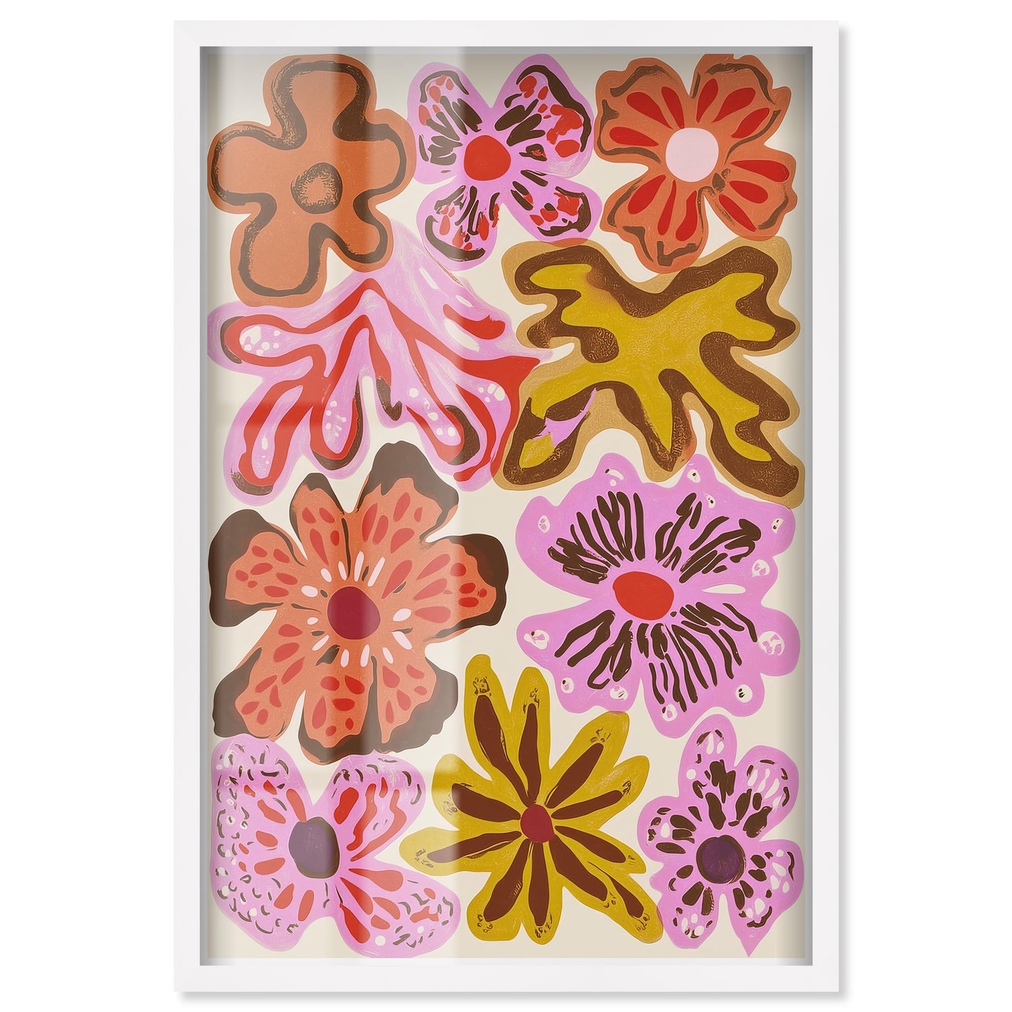 Summer Flowers I Floral Decor Shadowbox Print by Art Remedy