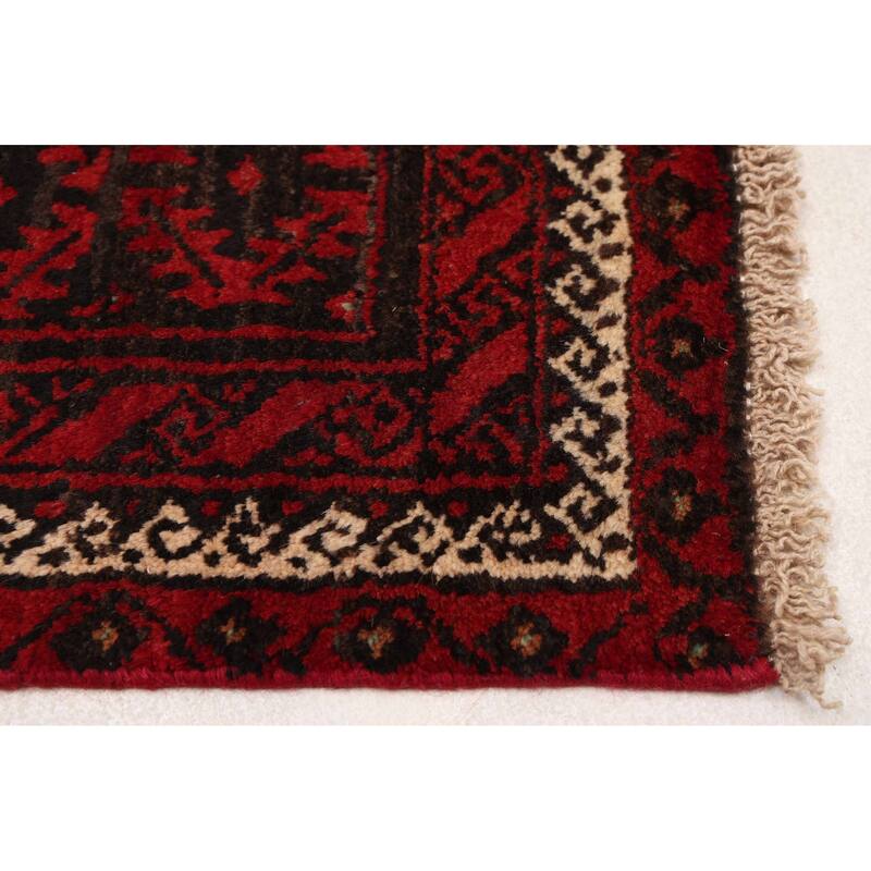 ECARPETGALLERY Hand-knotted Teimani Red Wool Rug - 3'8 x 6'10