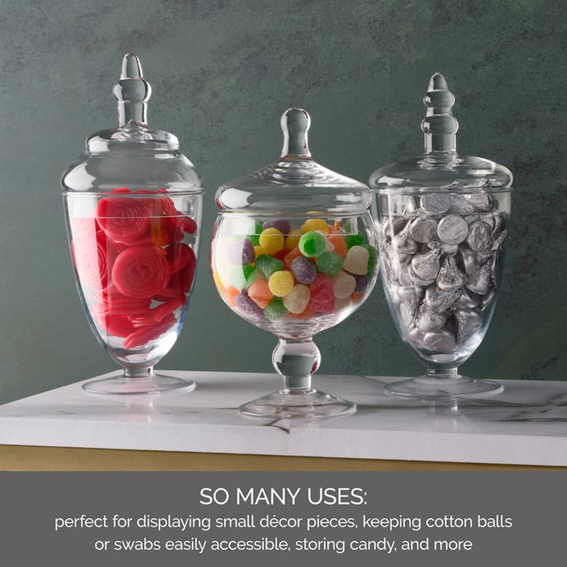 Elements Set of 3 Apothecary Jars