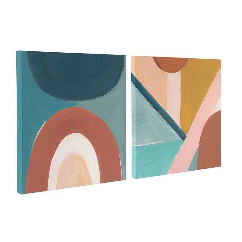Kate and Laurel Teotitlan Valley Canvas Art by Kate Aurelia Holloway - 2 Piece 20x20 - Multi