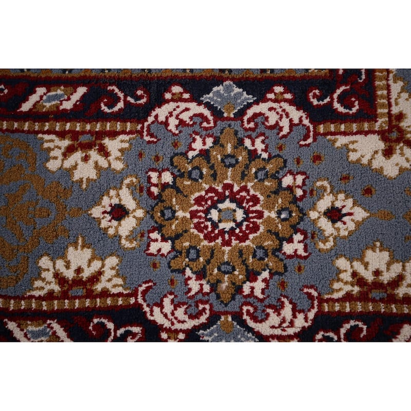 Floral Red Paisley Kashan Turkish Area Rug Machine Made Carpet - 9'8" x 12'10"