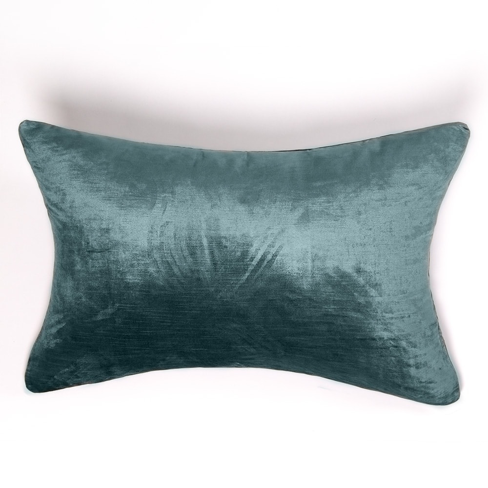 Lia Rayon Velvet Sham, Steel Blue, Euro