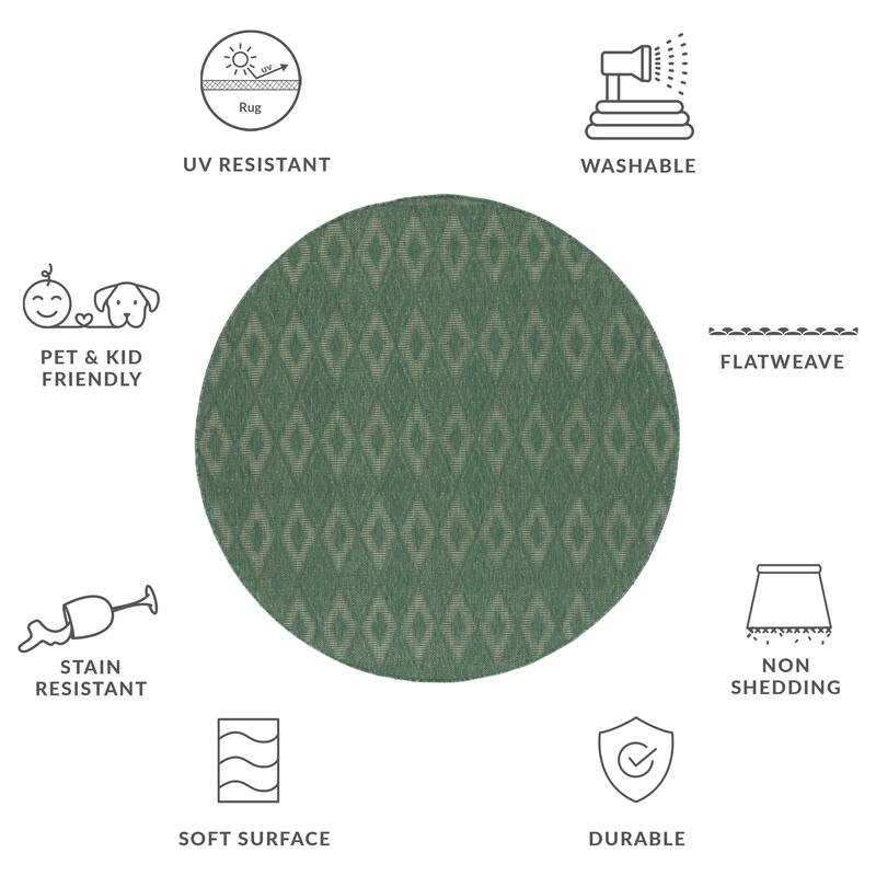 SAFAVIEH Courtyard Briony Indoor/ Outdoor Waterproof Backyard Patio Rug