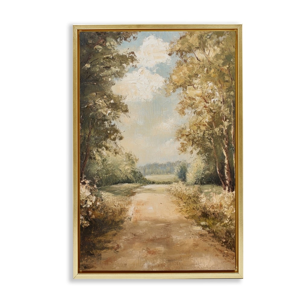 Stupell Walk Through Country Forest Framed Floater Canvas Wall Art Design By Petal Prints Design