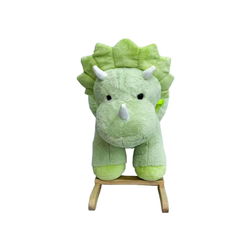 Kids Ride-On Rocking Horse Toy with Lullaby Song, Rocking Toy with Hand Puppets & Safety Belt