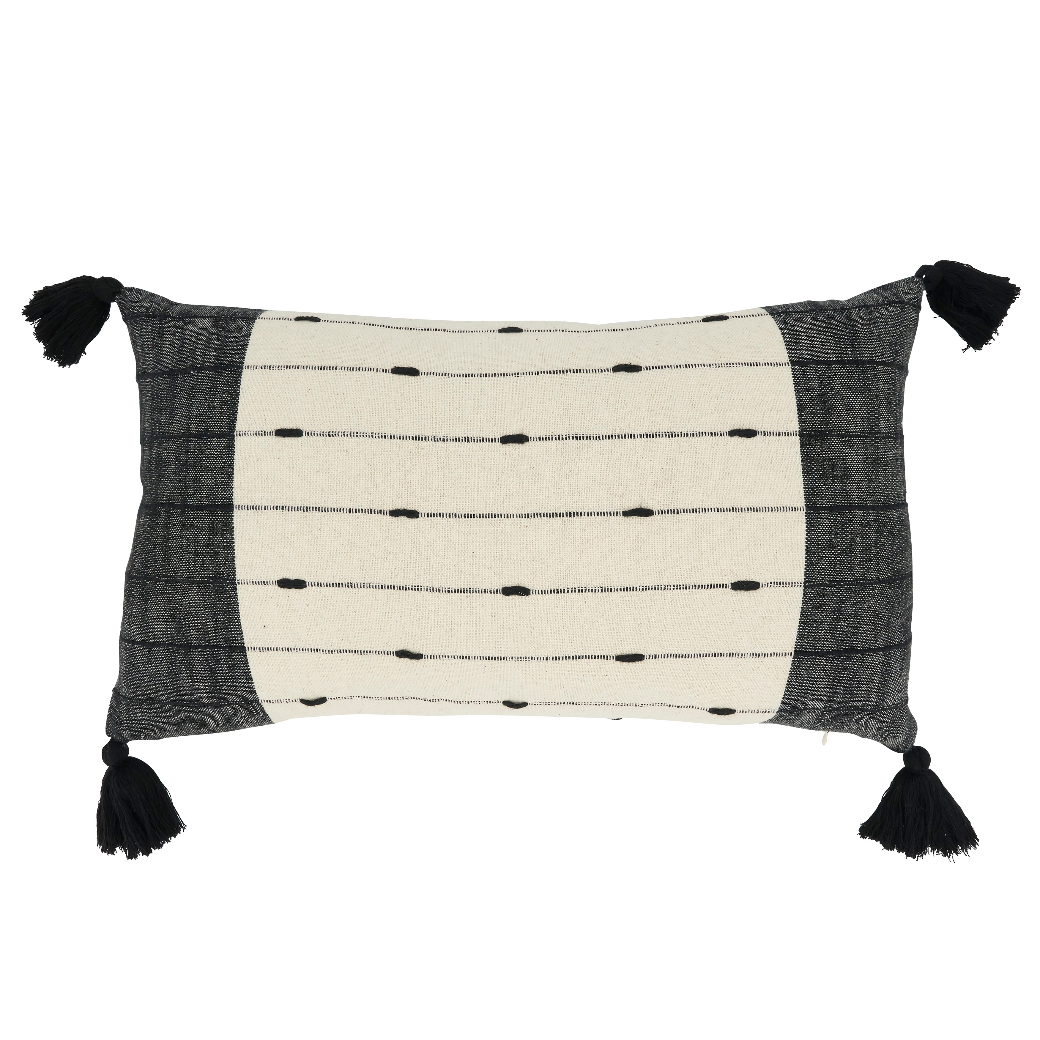 Chic Tassels Stripe Throw Pillow
