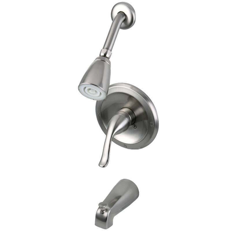 Kingston Brass Yosemite Single-Handle Tub and Shower Faucet - Brushed Nickel