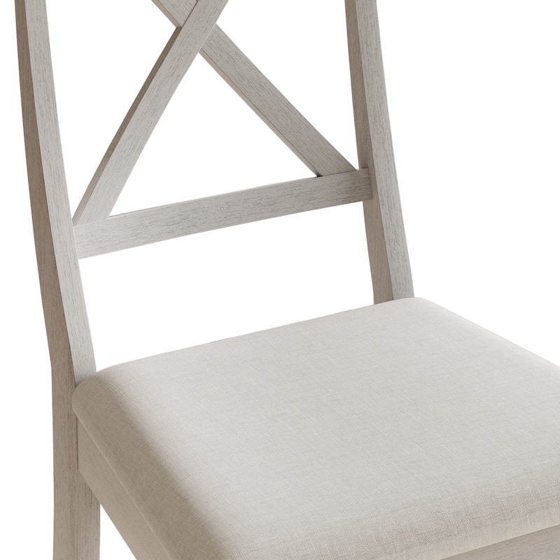 CraftPorch Farmhouse Style Wooden Dining Chairs (Set of 2) - N/A