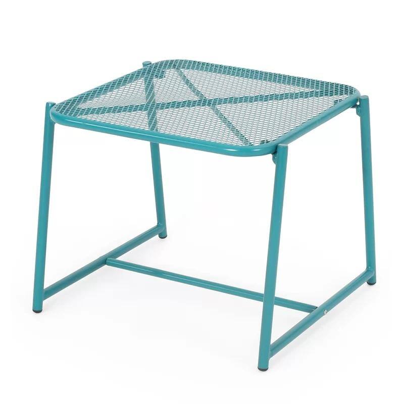 ELBA 15.5"H SIDE table - Teal