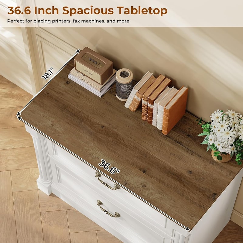 Nightstand File Cabinet Drawers Farmhouse Filing Cabinet for Letter/Legal Size