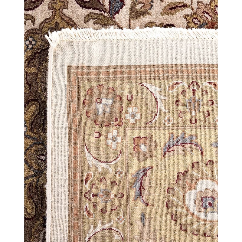 Kashan One-of-a-Kind Hand-Knotted Area Rug, Brown - 9' 3" x 12' 1"