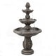 preview thumbnail 2 of 5, Grey Stone-Finish 3-Tier Pineapple Outdoor Fountain